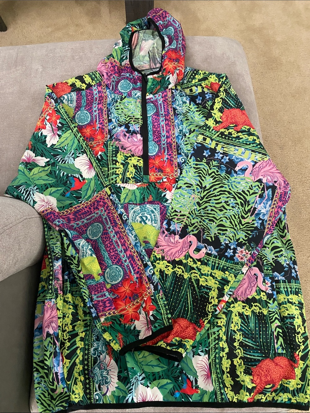 Reason Multicolor Tropical Zip-Up Hoodie